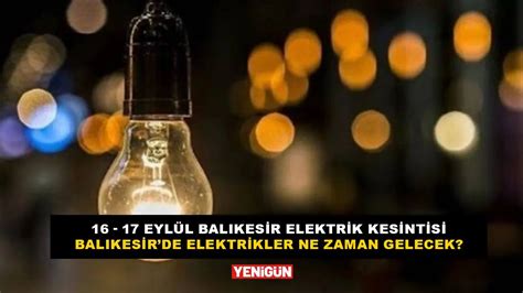 07.03.2024 Balıkesir-Manyas Elektrik Kesintisi Hakkında